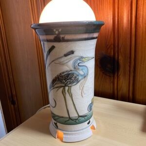 Handpainted Heron Accent Lamp
